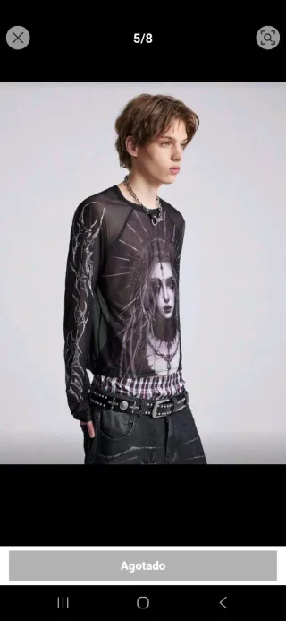 Top malla fantasía oscura