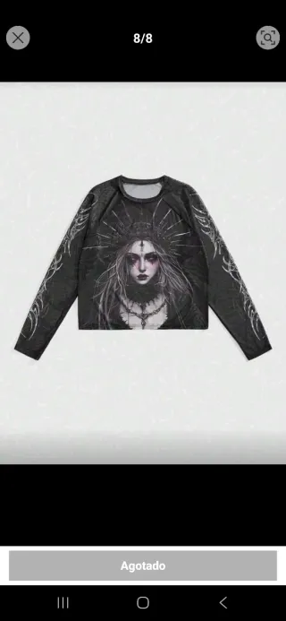 Top malla fantasía oscura