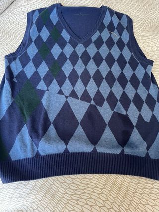 Chaleco Adolfo Domínguez Hombre Azul/Verde