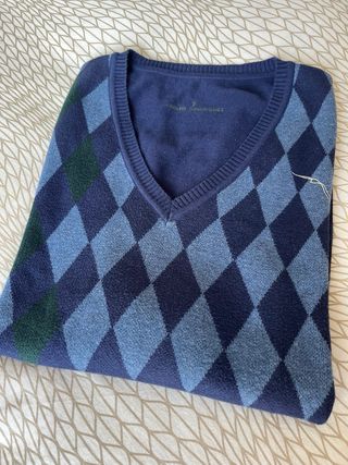 Chaleco Adolfo Domínguez Hombre Azul/Verde