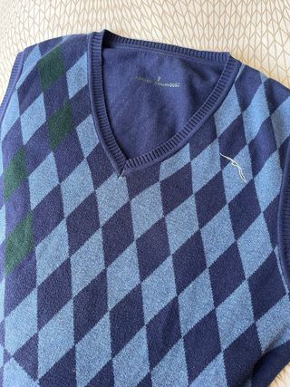 Chaleco Adolfo Domínguez Hombre Azul/Verde