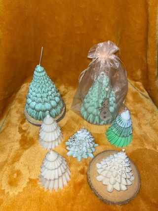 Velas Navideñas Artesanales Árbol