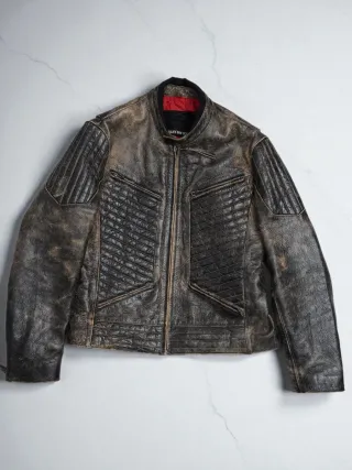 Chaqueta Cuero Biker Harley Davidson Talla XL