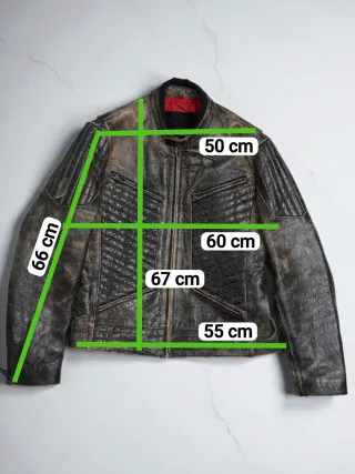 Chaqueta Cuero Biker Harley Davidson Talla XL