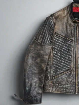 Chaqueta Cuero Biker Harley Davidson Talla XL