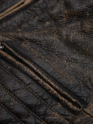 Chaqueta Cuero Biker Harley Davidson Talla XL