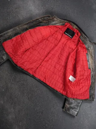 Chaqueta Cuero Biker Harley Davidson Talla XL