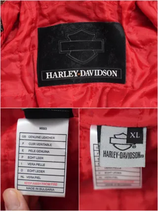 Chaqueta Cuero Biker Harley Davidson Talla XL