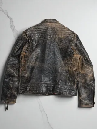 Chaqueta Cuero Biker Harley Davidson Talla XL