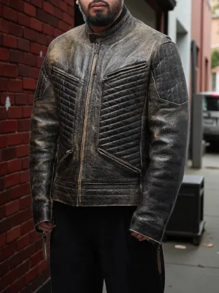 Chaqueta Cuero Biker Harley Davidson Talla XL