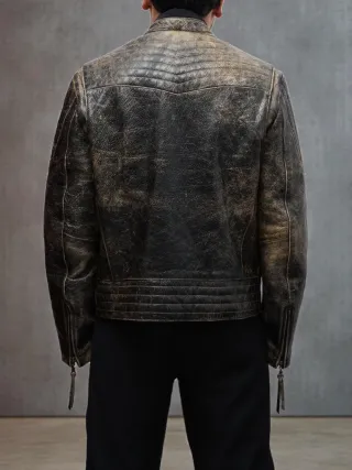 Chaqueta Cuero Biker Harley Davidson Talla XL