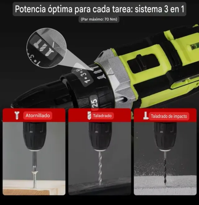 Trapano Avvitatore Senza Fili (2 Batterie)