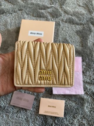 Portafoglio Miu Beige