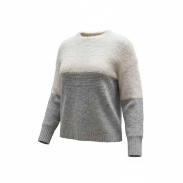 Jersey Zara bicolor blanco y gris