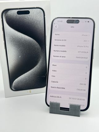 iPhone 15 Pro 256GB Titanio Bianco
