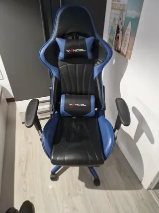 Silla Gamer Vancel Azul y Negra, muy usada