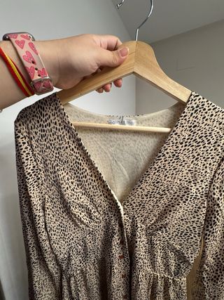 Vestido midi estampado animal print Polin et moi