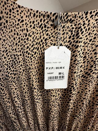 Vestido midi estampado animal print Polin et moi