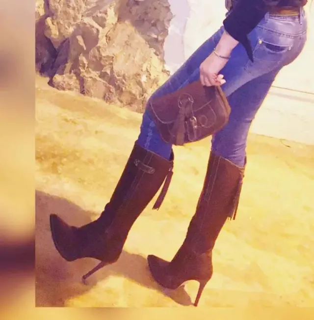 Botas altas tacón mujer