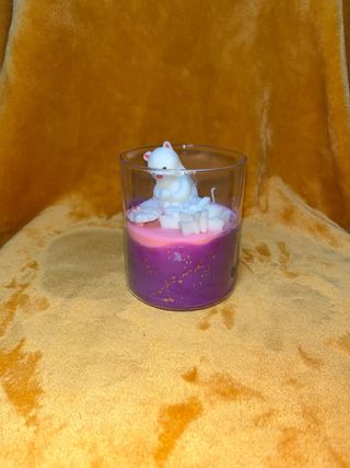 Vela artesanal decorativa de cristal