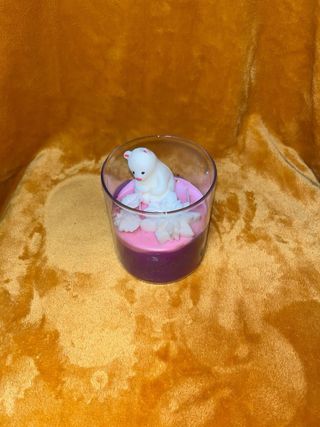 Vela artesanal decorativa de cristal