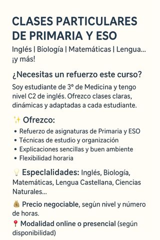 Profesora Particular - Valencia