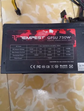 Fuente de Alimentación Tempest GPSU 750W