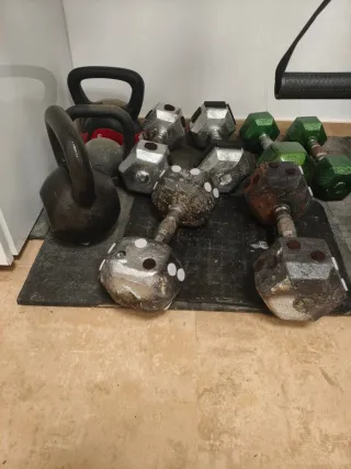 Mancuernas 10, 15 y 20 kg