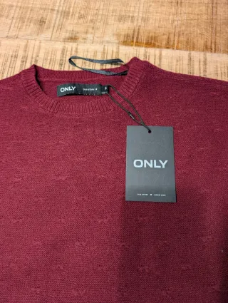 Maglioncino ONLY Borgogna Girocollo Taglia S