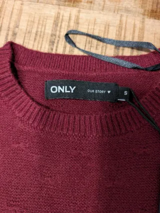 Maglioncino ONLY Borgogna Girocollo Taglia S