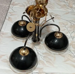 Lámpara de techo cristal y metal