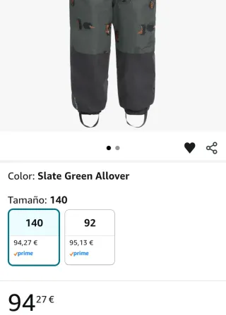 Jack Wolfskyn Peto Nieve Niño-Niña  T:140 10 años