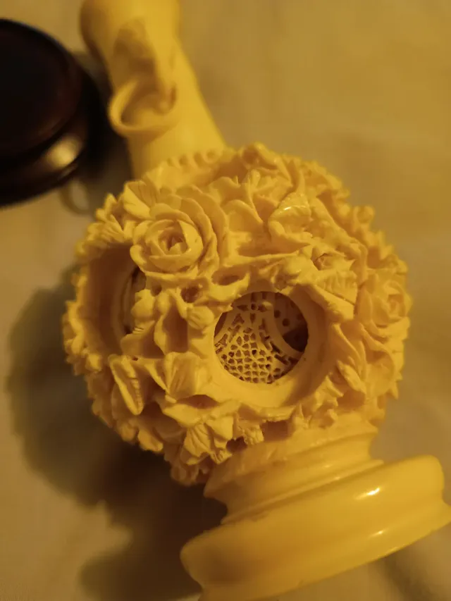 Puzzle 7 sfere di Canton in falso avorio