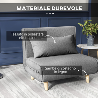 Poltrona Letto Singolo 3 in 1 con Schienale Regola
