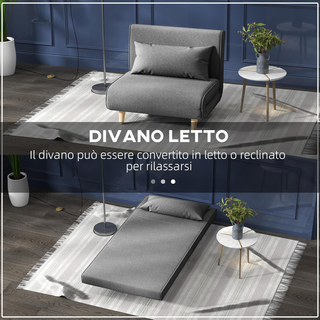 Poltrona Letto Singolo 3 in 1 con Schienale Regola