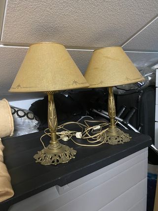 Par Candeeiros Mesa Vintage Dourado