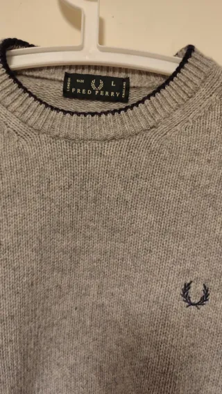 Maglione Fred Perry Grigio Invernale taglia L.