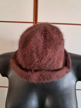 Cappello in Angora Marrone