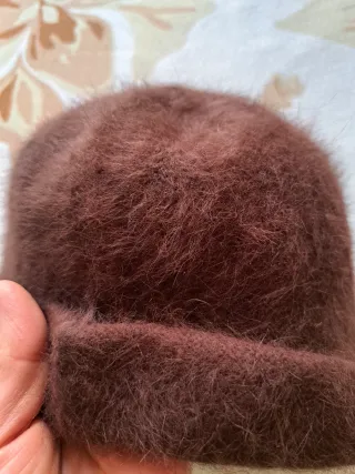 Cappello in Angora Marrone