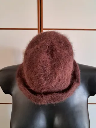Cappello in Angora Marrone