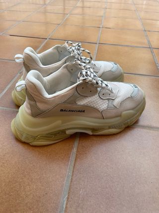 Balenciaga Triple S Talla 43 Gris Blanco