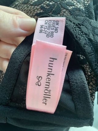 Sujetador Hunkemöller 90D Push-up Encaje Negro