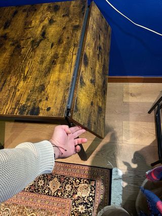 Mesa comedor plegable madera y metal