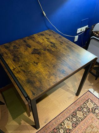 Mesa comedor plegable madera y metal