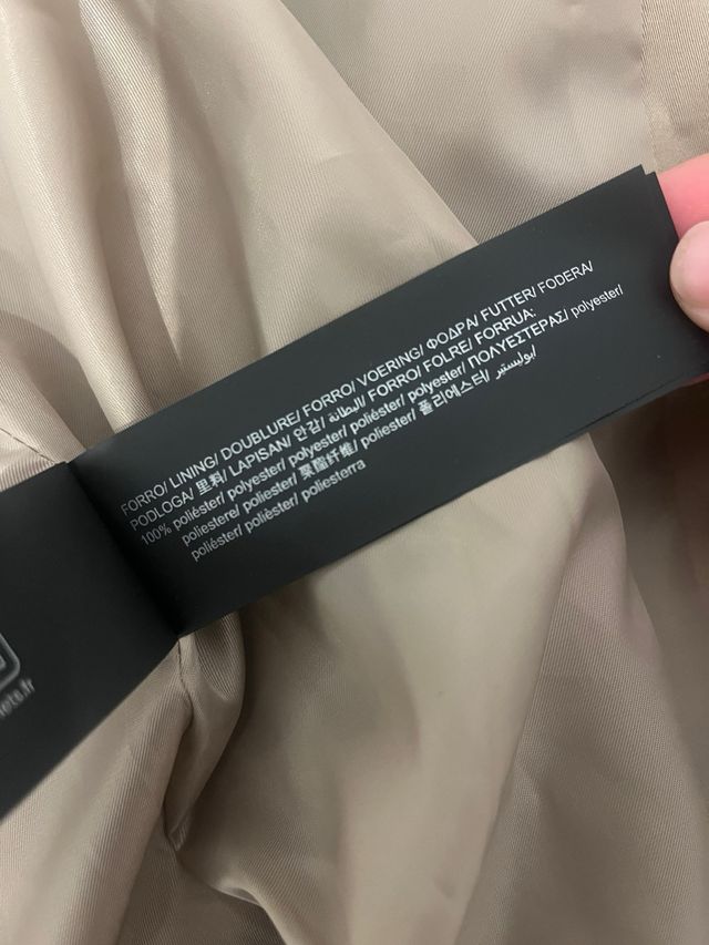 Gabardina larga mujer beige