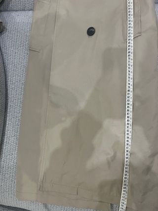 Gabardina larga mujer beige