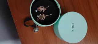 Pendientes Tous Oso Plata y Piedras