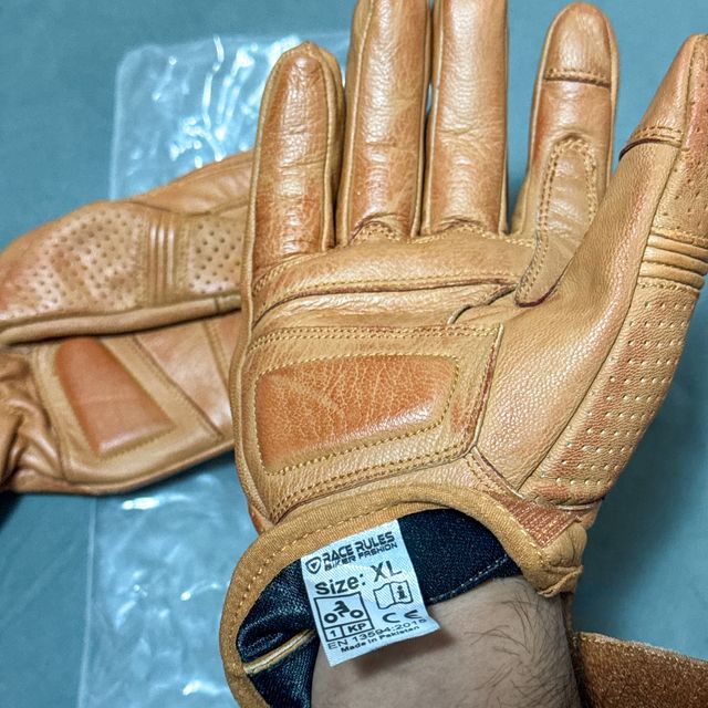 Guantes de moto cuero 100% talla XL / 9,5