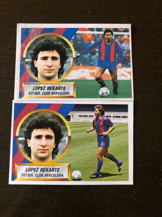 Lote 2 cromos Lopez Rekarte Liga Este 88-89