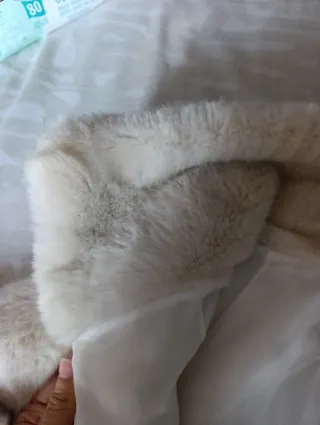 Abrigo de pelo beige